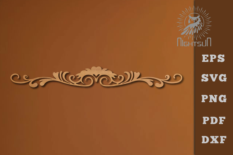 Decorative Floral Border Lasercut SVG