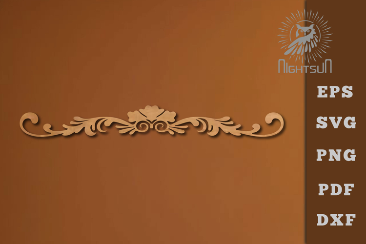 Decorative Floral Border Lasercut SVG