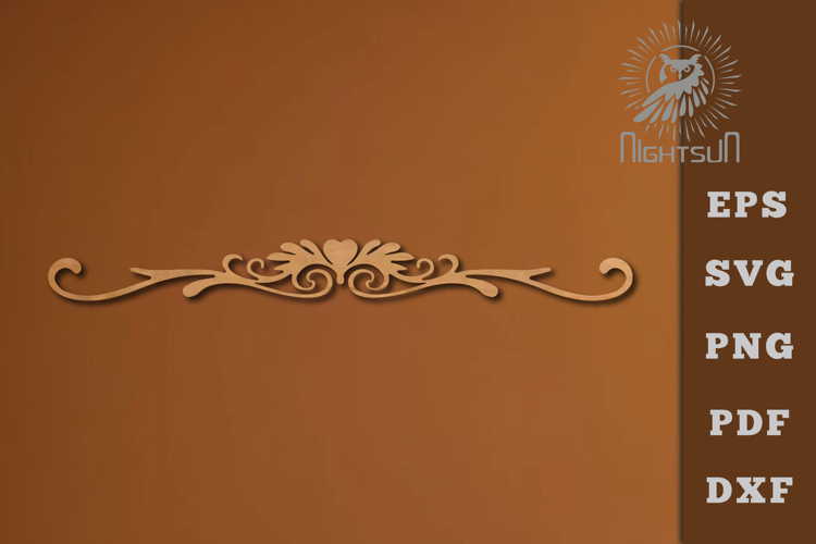 Decorative Floral Border Lasercut SVG