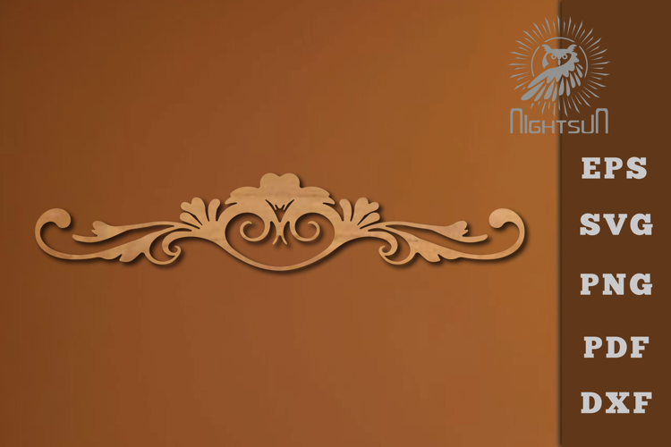 Decorative Floral Border Lasercut SVG