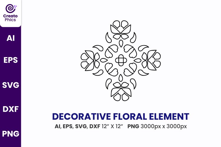 Floral Outline Svg Image 15