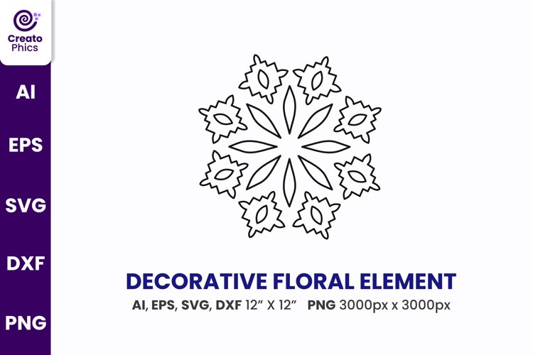Floral Outline Svg Image 23