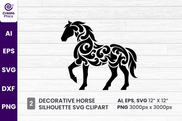 Silhouette Horse Clipart Image 9
