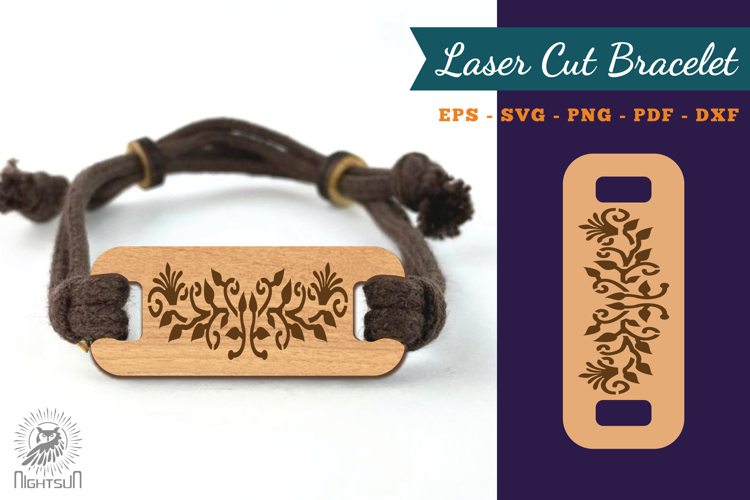 Decorative Floral Lasercut Bracelet