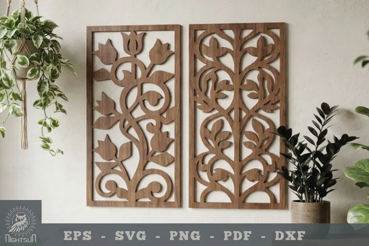 Decorative Floral Lasercut Wall Decor