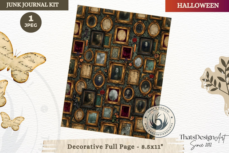 Gothic Haunted House Halloween Junk Journal decorative page