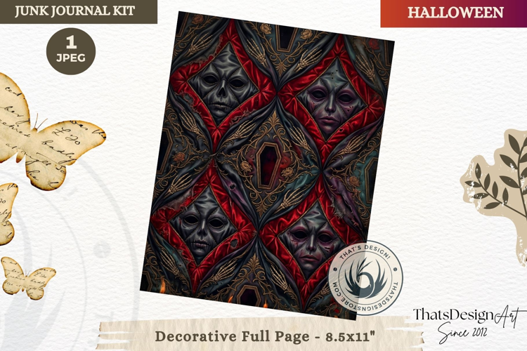 Gothic Haunted House Halloween Junk Journal decorative page