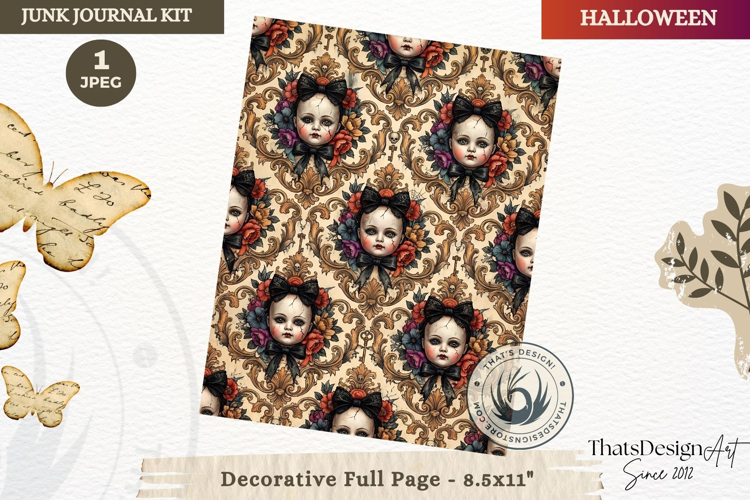 Gothic Haunted House Halloween Junk Journal decorative page