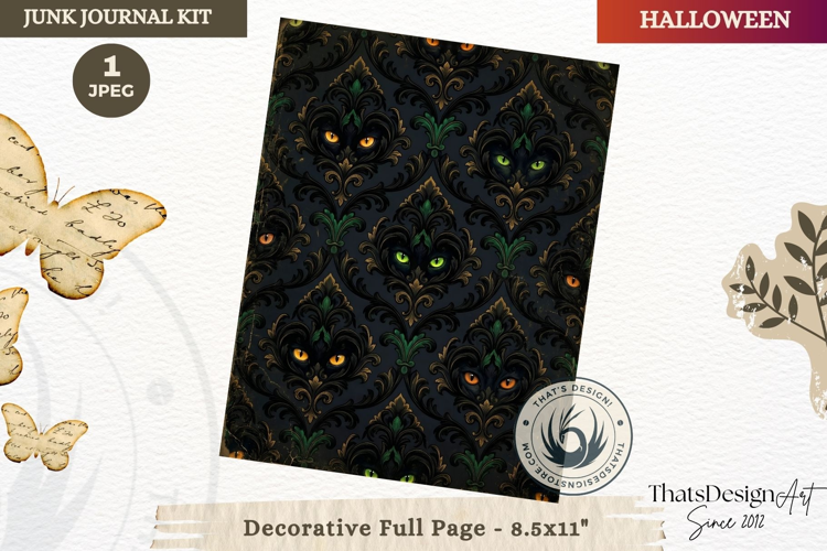Gothic Haunted House Halloween Junk Journal decorative page