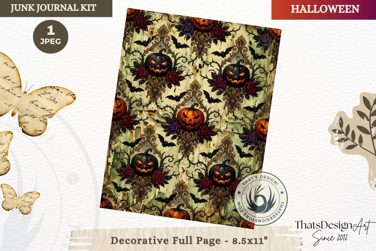 Gothic Haunted House Halloween Junk Journal decorative page