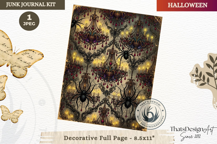 Gothic Haunted House Halloween Junk Journal decorative page