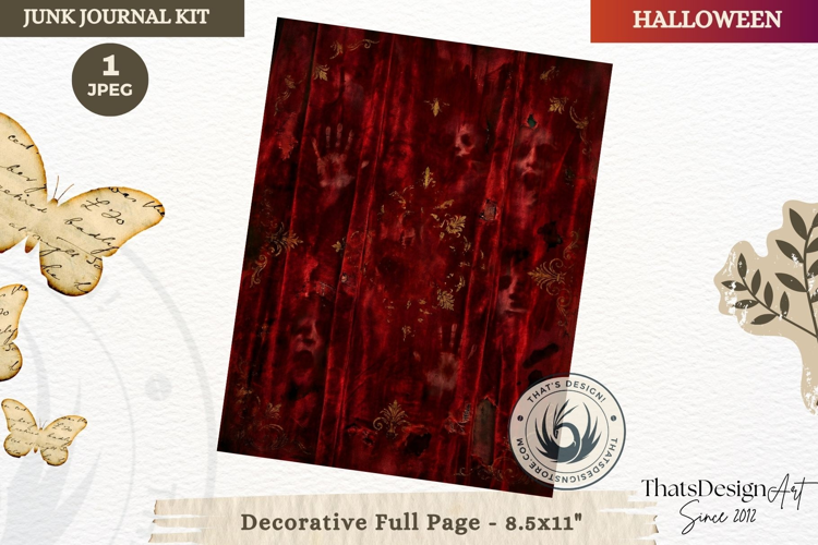 Gothic Haunted House Halloween Junk Journal decorative page