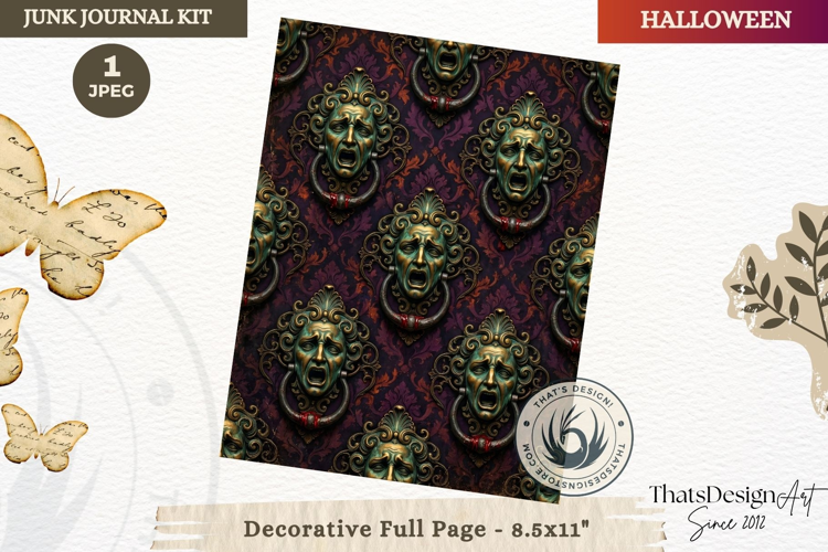 Gothic Haunted House Halloween Junk Journal decorative page