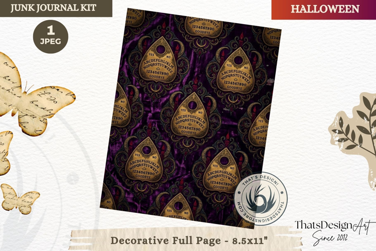 Gothic Haunted House Halloween Junk Journal decorative page