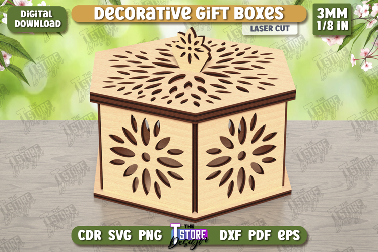 Wooden Storage Box Laser Cut | Jewelry Box | Gift Box | CNC