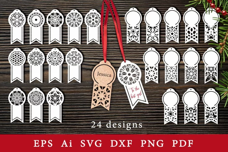 Decorative gift tags. SVG for cutting