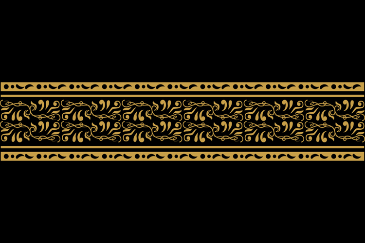 Decorative gold floral seamless ornament border element vect example image 1