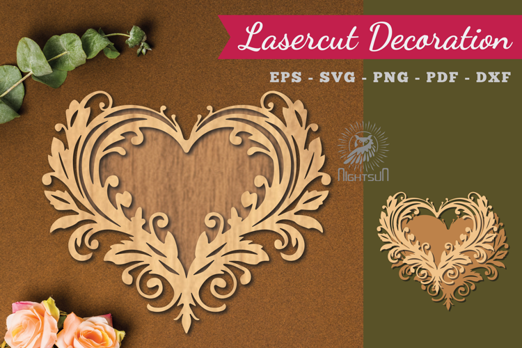 Decorative Heart Lasercut Decoration