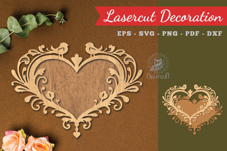 Decorative Heart Lasercut Decoration