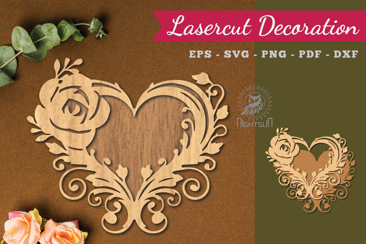 Decorative Heart Lasercut Decoration