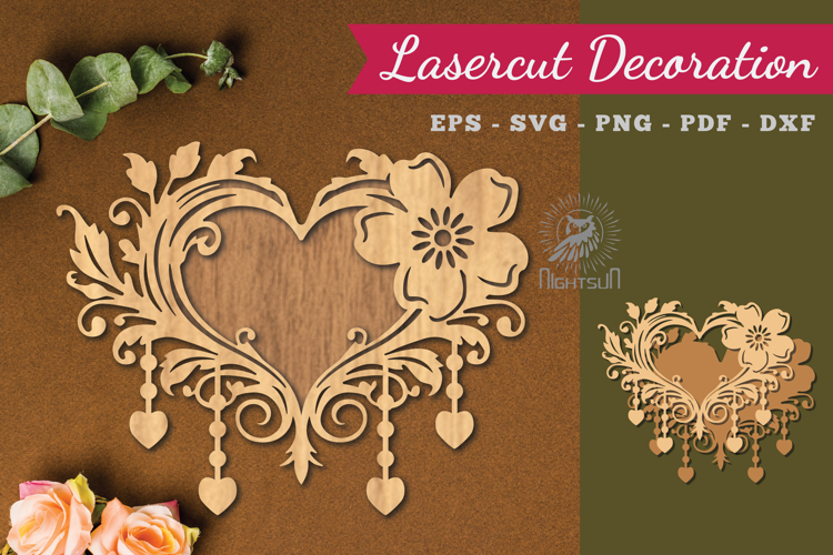 Decorative Heart Lasercut Decoration