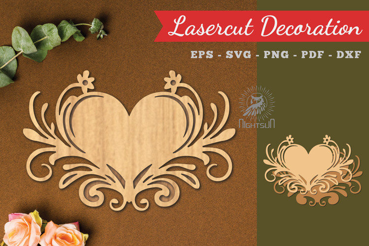 Decorative Heart Lasercut Decoration