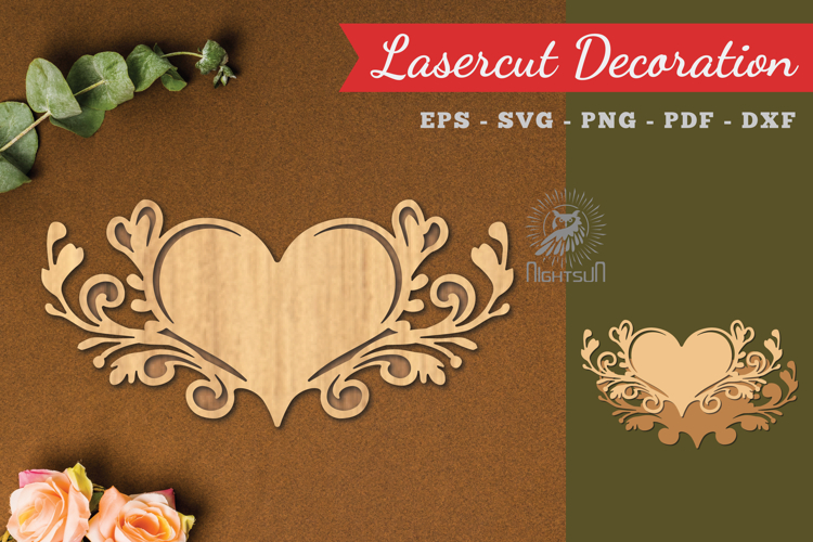 Decorative Heart Lasercut Decoration