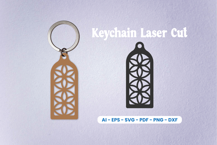 Decorative Laser Cut Keychain SVG