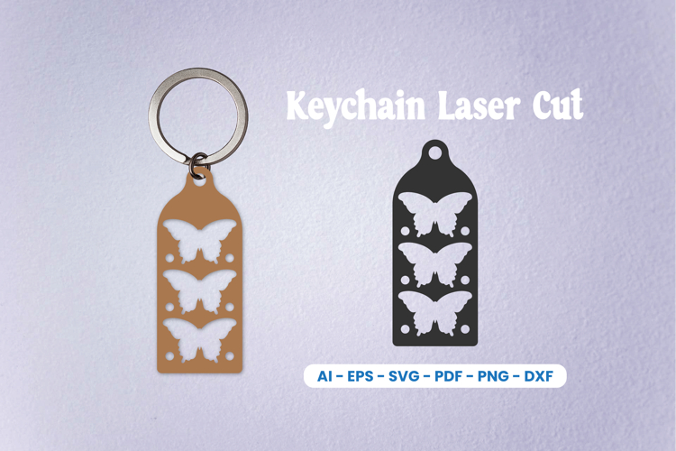 Decorative Laser Cut Keychain SVG