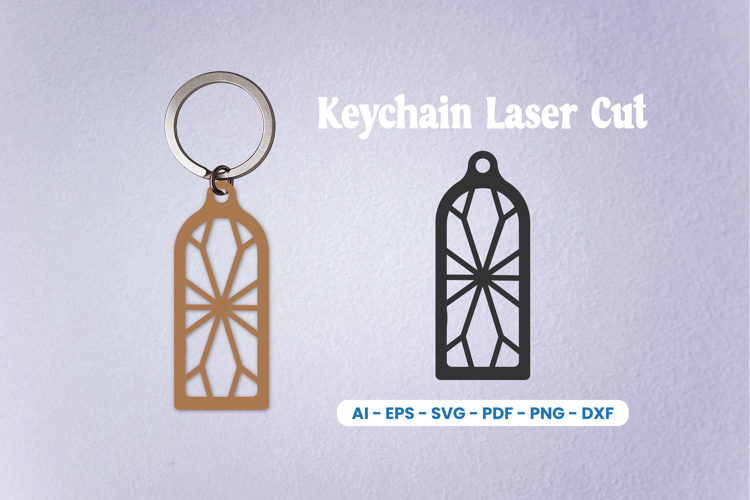 Decorative Laser Cut Keychain SVG