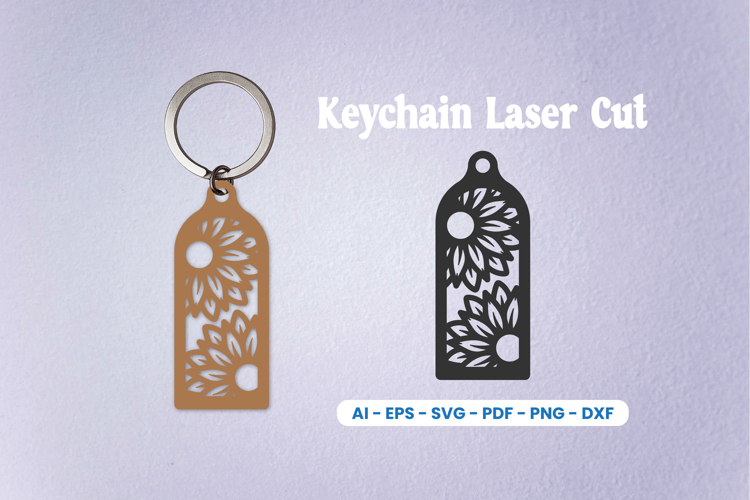Decorative Laser Cut Keychain SVG