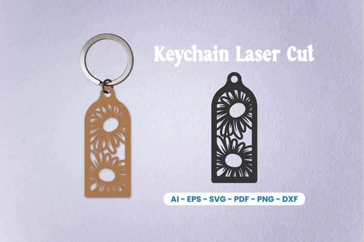Decorative Laser Cut Keychain SVG