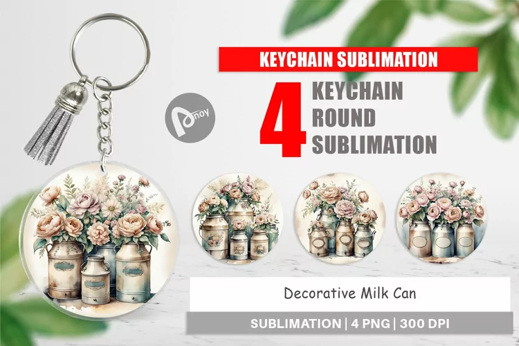 Keychain Decorative Milk Can