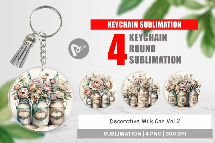 Keychain Decorative Milk Can