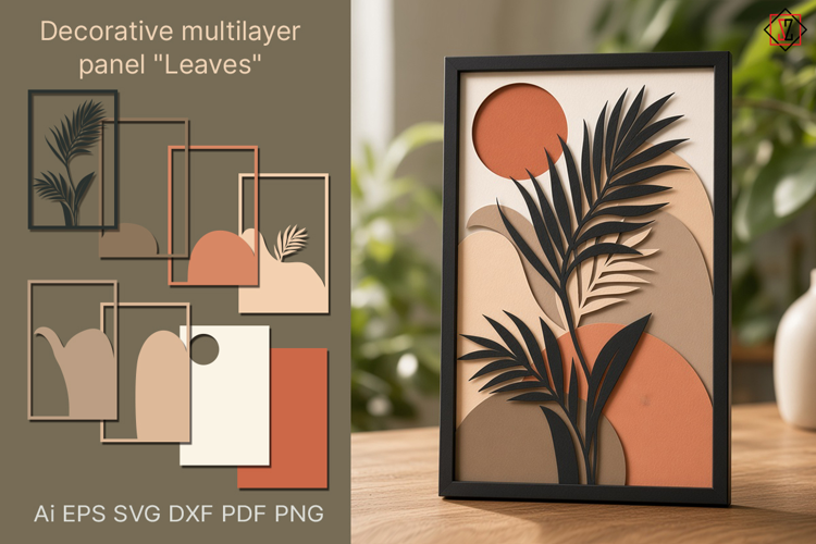 Decorative Multilayer Panel "Leaves"
