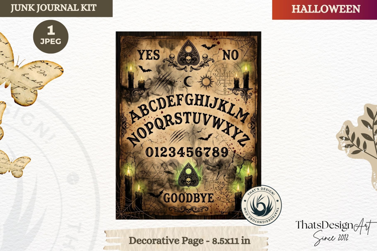 Horror Halloween Junk Journal Gothic cover decorative page