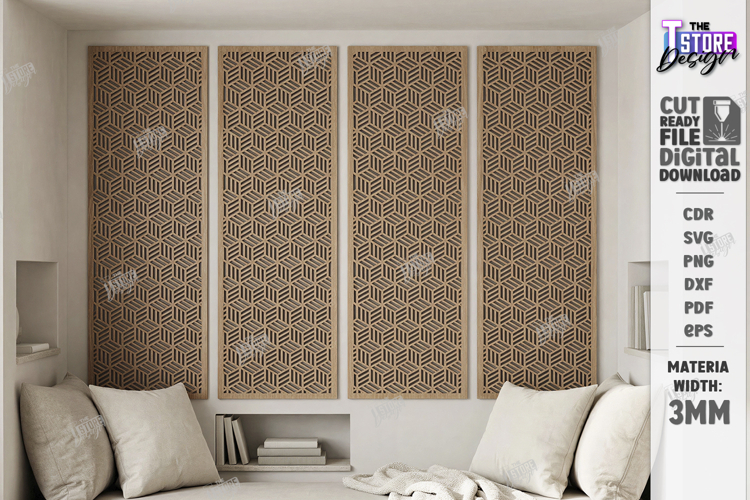 Decorative Wall Panel Laser Cut | Abstract Geometric Pattern