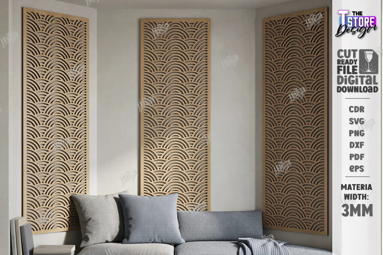 Decorative Wall Panel Laser Cut | Abstract Geometric Pattern
