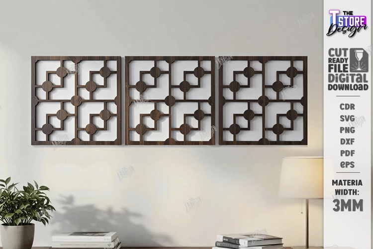 Decorative Wall Panel Laser Cut | Abstract Geometric Pattern