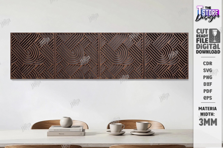 Decorative Wall Panel Laser Cut | Abstract Geometric Pattern