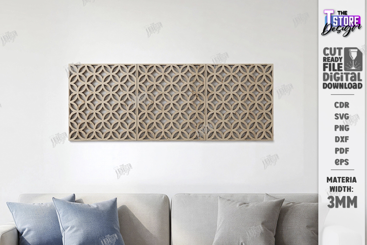 Decorative Wall Panel Laser Cut | Abstract Geometric Pattern