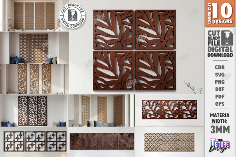 Decorative Wall Panel Laser Cut Bundle | Abstract Geometric