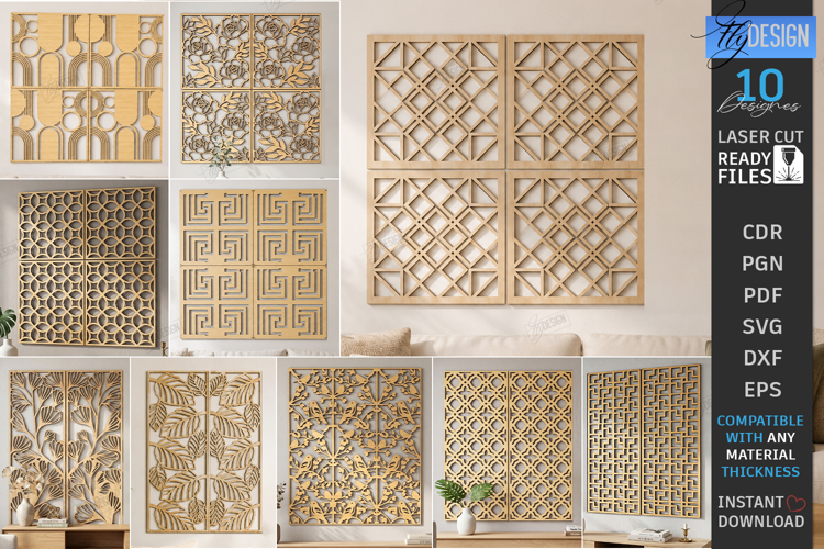 Decorative Panel Laser Cut Bundle | Wall Art | Home Decor