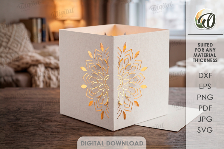 3D Decorative Paper Lantern. Lantern Template Paper Cut SVG