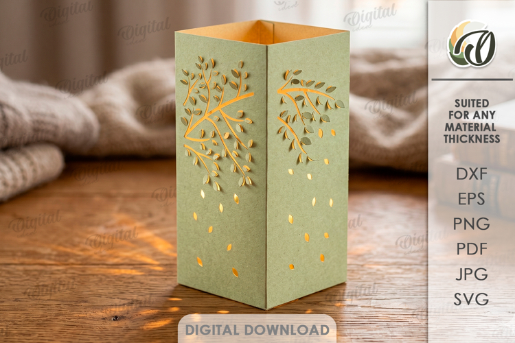 3D Decorative Paper Lantern. Lantern Template Paper Cut SVG