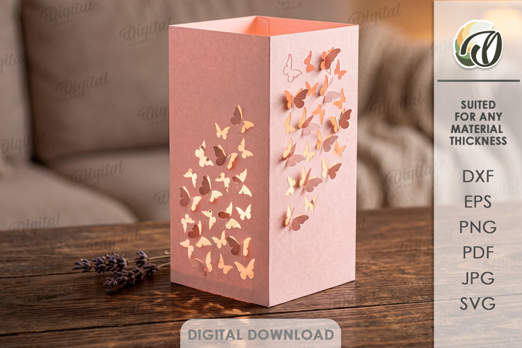 3D Decorative Paper Lantern. Lantern Template Paper Cut SVG