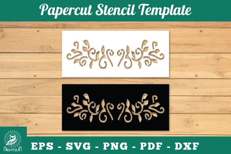 Decorative Papercut Stencil SVG