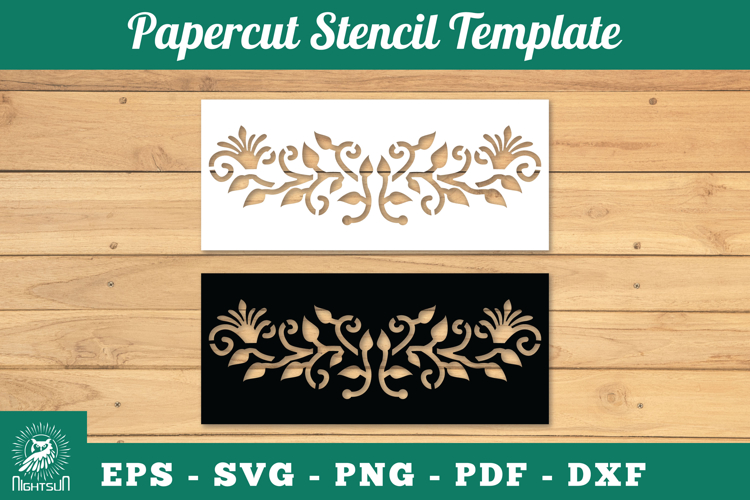Decorative Papercut Stencil SVG