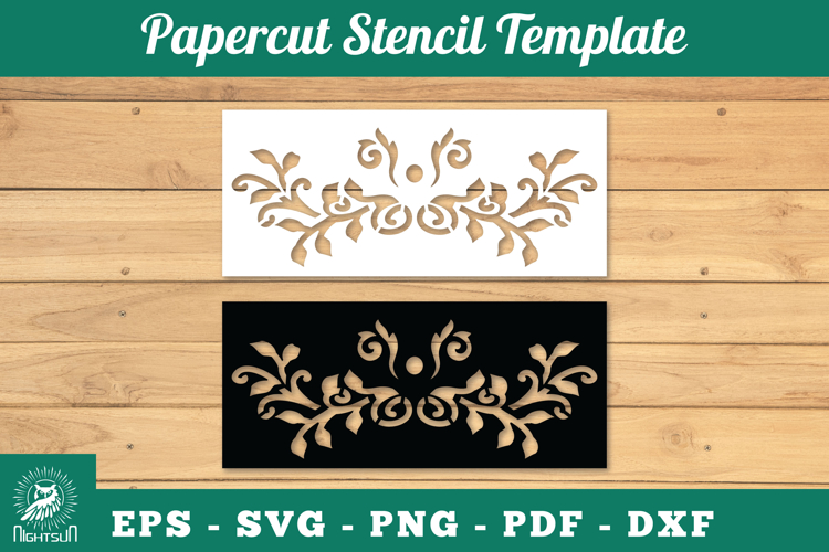 Decorative Papercut Stencil SVG