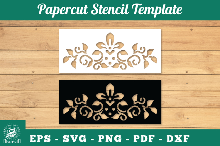 Decorative Papercut Stencil SVG